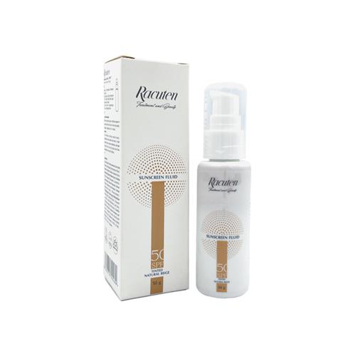 ضدآفتاب فلوئیدی SPF 50 رنگی بژ طبیعی راکوتن حجم 50 میل 