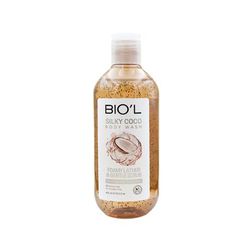 شامپو بدن اسکراب پوست نرمال تا چرب بیول مدل Silky Coco حجم 400 میل  