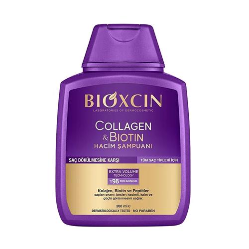 شامپو ضدریزش بنفش بیوکسین  مدل Collagen & Biotin حجم ۳۰۰ میل