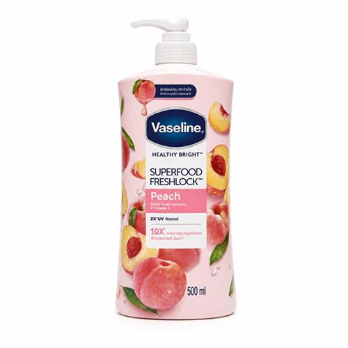 لوسیون بدن پمپی میوه ای وازلین مدل Superfood Freshlock حجم 500 میل 
